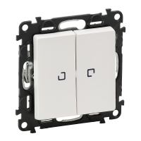 Механизм выключателя 2-кл. СП Valena Life 10А IP20 250В 10АХ с подсветкой с лиц. панелью белый